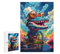 1000 PCS Puzzles pour Adolescents Steampunk Crocodile Adventure Puzzles pour Adultes - Jeu Difficile Et Stimulant À Compléter - Jouets De Jeu Stimulants 1000 PCS