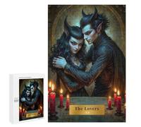 1000 PCS Puzzles pour Adolescents The Lovers - Fantasy Couple Tarot Puzzle, Jouet, Décoration Murale, Difficile, Original, Cadeaux d'anniversaire Et De Noël 1000 PCS