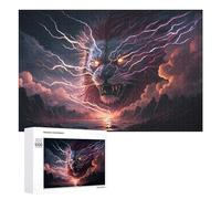 1000 PCS Puzzles pour Adolescents Thundering Lion's Roar Casse-têtes pour Adultes, Jeux De Réflexion, Analyse Et Logique, Cadeaux De Noël Et d'anniversaire 1000 PCS