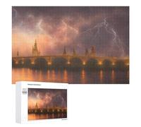 1000 PCS Puzzles pour Adolescents Thunderstorm Over The Bridge Puzzles pour Adultes Jouets Anti-Stress Défi Difficile Cadeaux Et Anniversaires Uniques 1000 PCS