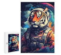 1000 PCS Puzzles pour Adolescents Tiger Astronaut in Space-1 Puzzles pour Adultes Assemblage De Motifs Stimule Le Cerveau Jeux Et Jouets Stimulants 1000 PCS