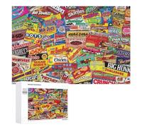 1000 PCS Puzzles pour Adolescents Vintage Candy Packaging Collage Jeux De Puzzle Relaxants, Amusants Et Humoristiques : des Cadeaux d'anniversaire Et De Noël Uniques 1000 PCS