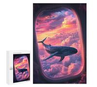 1000 PCS Puzzles pour Adolescents Whale in The Clouds Puzzle pour Adultes : Jeu De Rapidité Manuelle pour Anniversaire, Noël 1000 PCS