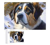 1000 PCS Puzzles pour Adolescents Winter Dog Portrait Print Jeux De Puzzle Relaxants, Amusants Et Humoristiques : des Cadeaux d'anniversaire Et De Noël Uniques 1000 PCS