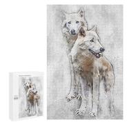 1000 PCS Puzzles pour Adolescents Wolf Family Puzzle pour Adultes - Jeu Manuel - Défi Difficile - Idéal comme Cadeau 1000 PCS