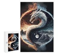 1000 PCS Puzzles pour Adolescents Yin Yang Dragon Art Print Puzzles pour Adultes Assemblage De Motifs Stimule Le Cerveau Jeux Et Jouets Stimulants 1000 PCS