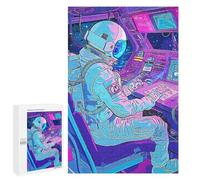 1000 PCS Puzzles pour Adultes Astronaut 80S Neon Analyse Et Logique du Jeu De Puzzle Familial Interaction Parent-Enfant 1000 PCS