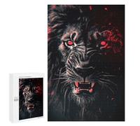 1000 PCS Puzzles pour Adultes Black and Red Lion Analyse Et Logique du Jeu De Puzzle Familial Interaction Parent-Enfant 1000 PCS