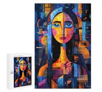 1000 PCS Puzzles pour Adultes, Cadeaux Mona Lisa - Abstract Geometric Reinterpretation Puzzle, Jeux De Détente, Vacances À La Maison, Passe-Temps, Cadeau d'anniversaire, Cadeaux, 1000 PCS