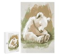 1000 PCS Puzzles pour Adultes, Cadeaux Sleeping Bear Cub Nursery Illustration Puzzle, Jeux De Détente, Vacances À La Maison, Passe-Temps, Cadeau d'anniversaire, Cadeaux, 1000 PCS