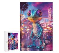 1000 PCS Puzzles pour Adultes Colorful Lizard in Fantasy Land Puzzle pour Adolescents Cadeau d'anniversaire Difficile Et Stimulant Cadeaux d'anniversaire Et De Noël Uniques 1000 PCS