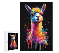 1000 PCS Puzzles pour Adultes Colorful Llama Portrait Analyse Et Logique du Jeu De Puzzle Familial Interaction Parent-Enfant 1000 PCS