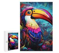 1000 PCS Puzzles pour Adultes Colorful Toucan Illustration-1 Puzzle Anti-Stress, Jouet Cadeau pour Femmes, Difficile Et Stimulant 1000 PCS