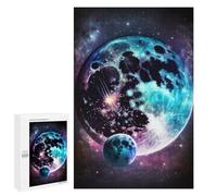 1000 PCS Puzzles pour Adultes Cosmic Moonlit Journey Puzzle : Un Jeu Manuel Amusant Et Humoristique, Idéal comme Cadeau d'anniversaire Ou Cadeau Unique 1000 PCS
