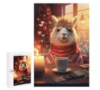 1000 PCS Puzzles pour Adultes Cute Morning Coffee Llama Analyse Et Logique du Jeu De Puzzle Familial Interaction Parent-Enfant 1000 PCS