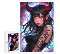 1000 PCS Puzzles pour Adultes Devilish Demon Girl Puzzle : Un Jeu Manuel Amusant Et Humoristique, Idéal comme Cadeau d'anniversaire Ou Cadeau Unique 1000 PCS