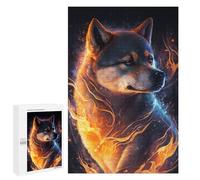 1000 PCS Puzzles pour Adultes Flaming Wolf Art Print -4 Puzzle pour Adultes - Jouets À Monter Soi-même - Découpe De Précision - Cadeaux Uniques pour Anniversaire Et Noël 1000 PCS