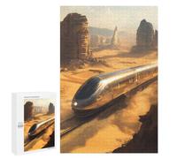 1000 PCS Puzzles pour Adultes Futuristic Train in Desert Analyse Et Logique du Jeu De Puzzle Familial Interaction Parent-Enfant 1000 PCS
