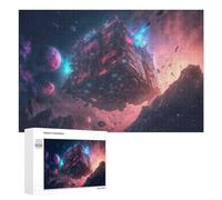 1000 PCS Puzzles pour Adultes Galactic Cube A Futuristic Structure in Space Puzzle Anti-Stress, Jouet Cadeau pour Femmes, Difficile Et Stimulant 1000 PCS