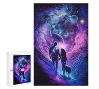 1000 PCS Puzzles pour Adultes Galactic Walk with Your Furry Friend Puzzle pour Adolescents Cadeau d'anniversaire Difficile Et Stimulant Cadeaux d'anniversaire Et De Noël Uniques 1000 PCS