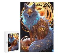 1000 PCS Puzzles pour Adultes Mystical Fox with Glowing Ornaments Puzzle pour Adultes - Jouets À Monter Soi-même - Découpe De Précision - Cadeaux Uniques pour Anniversaire Et Noël 1000 PCS