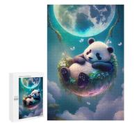 1000 PCS Puzzles pour Adultes Panda Dreams in Moonlit Sky -1 Analyse Et Logique du Jeu De Puzzle Familial Interaction Parent-Enfant 1000 PCS