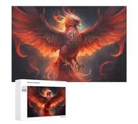 1000 PCS Puzzles pour Adultes Phoenix Rising Mythical Firebird Artwork -5 Puzzle Anti-Stress, Jouet Cadeau pour Femmes, Difficile Et Stimulant 1000 PCS