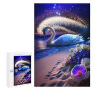 1000 PCS Puzzles pour Adultes Puzzle Enchanted Swan Beach Scene Jeux Relaxants Puzzle Une Œuvre d'art Cadeaux De Noël Et d'anniversaire 1000 PCS