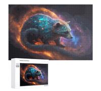 1000 PCS Puzzles pour Adultes Puzzle Galactic Bear Cosmic Artwork Jeux Relaxants Puzzle Une Œuvre d'art Cadeaux De Noël Et d'anniversaire 1000 PCS