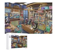 1000 PCS Puzzles pour Adultes Puzzle Garage Workshop Puzzle 1000 Piece Jigsaw Jeux Relaxants Puzzle Une Œuvre d'art Cadeaux De Noël Et d'anniversaire 1000 PCS