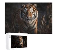 1000 PCS Puzzles pour Adultes Puzzle Wild Tiger Stalking Through Shadows Jeux Relaxants Puzzle Une Œuvre d'art Cadeaux De Noël Et d'anniversaire 1000 PCS