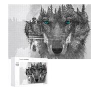 1000 PCS Puzzles pour Adultes Puzzle Wolf Reflection Nature's Artistry Jeux Relaxants Puzzle Une Œuvre d'art Cadeaux De Noël Et d'anniversaire 1000 PCS