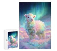 1000 PCS Puzzles pour Adultes Rainbow Sheep in Clouds Puzzle pour Adolescents Cadeau d'anniversaire Difficile Et Stimulant Cadeaux d'anniversaire Et De Noël Uniques 1000 PCS