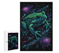1000 PCS Puzzles pour Adultes Space Frog Art Print Puzzle pour Adolescents Cadeau d'anniversaire Difficile Et Stimulant Cadeaux d'anniversaire Et De Noël Uniques 1000 PCS