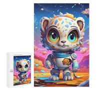 1000 PCS Puzzles pour Adultes Space Leopard Adventure -1 Puzzle pour Adolescents Cadeau d'anniversaire Difficile Et Stimulant Cadeaux d'anniversaire Et De Noël Uniques 1000 PCS