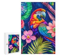 1000 PCS Puzzles pour Adultes Tropical Parrot Jungle Scene Puzzle : Un Jeu Manuel Amusant Et Humoristique, Idéal comme Cadeau d'anniversaire Ou Cadeau Unique 1000 PCS