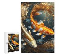 1000 PCS Puzzles pour Adultes Two Fish in Harmony Analyse Et Logique du Jeu De Puzzle Familial Interaction Parent-Enfant 1000 PCS