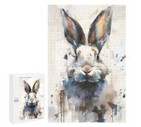 1000 PCS Puzzles pour Adultes Watercolor Rabbit Bunny Analyse Et Logique du Jeu De Puzzle Familial Interaction Parent-Enfant 1000 PCS