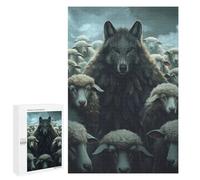 1000 PCS Puzzles pour Adultes Wolf Mask Sheep Art Analyse Et Logique du Jeu De Puzzle Familial Interaction Parent-Enfant 1000 PCS