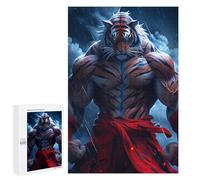 1000 PCS Puzzles Powerful Tiger Warrior Artwork Puzzles pour Adolescents Découpe De Précision Activités Amusantes À La Maison Jeu Stimulant Et Jeux en Famille 1000 PCS