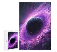 1000 PCS Puzzles Purple Space Galaxy with Planet Puzzles pour Adultes Jouets Anti-Stress Vacances À La Maison Passer Le Temps Interaction Parent-Enfant 1000 PCS