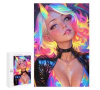 1000 PCS Puzzles Rainbow Demon Girl Puzzles pour Adolescents Découpe De Précision Activités Amusantes À La Maison Jeu Stimulant Et Jeux en Famille 1000 PCS