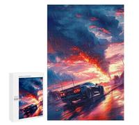 1000 PCS Puzzles Rainy Night Racing Adventure Puzzles pour Adolescents : Amusants Et Humoristiques ! Chaque Pièce Est Unique - Jouets Éducatifs