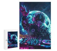 1000 PCS Puzzles Space DJ Neon Vibes Puzzles pour Adolescents : Amusants Et Humoristiques ! Chaque Pièce Est Unique - Jouets Éducatifs