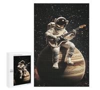 1000 PCS Puzzles Space Guitar Hero Astronaut Playing Electric Guitar on Jupiter! Puzzles pour Adolescents : Amusants Et Humoristiques ! Chaque Pièce Est Unique - Jouets Éducatifs
