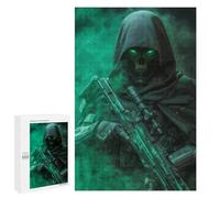 1000 PCS Puzzles Stealth Assassin with Green Glowing Eyes Puzzles pour Adultes Améliorent La Mémoire Défi Éducatif Jouets Jeux Éducatifs 1000 PCS