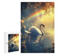 1000 PCS Puzzles Swan Lake Serenity Puzzles pour Adolescents : Amusants Et Humoristiques ! Chaque Pièce Est Unique - Jouets Éducatifs