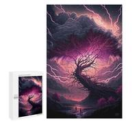 1000 PCS Puzzles Thunderstorm Tree Landscape -1 Puzzles pour Adultes Jouets Anti-Stress Vacances À La Maison Passer Le Temps Interaction Parent-Enfant 1000 PCS