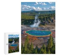 1000 PCS Puzzles Yellowstone Grand Prismatic Spring Puzzles pour Adolescents : Amusants Et Humoristiques ! Chaque Pièce Est Unique - Jouets Éducatifs