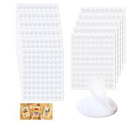 1000 Pcs Scratch Autocollant Rond, 500 Paires 15mm Scratch Autocollant Double Face Points Auto-adhésifs Ronds, Pastille Adhesive Collant Point Crochets et Boucles Adhésif pour DIY Artisanat, Blanc